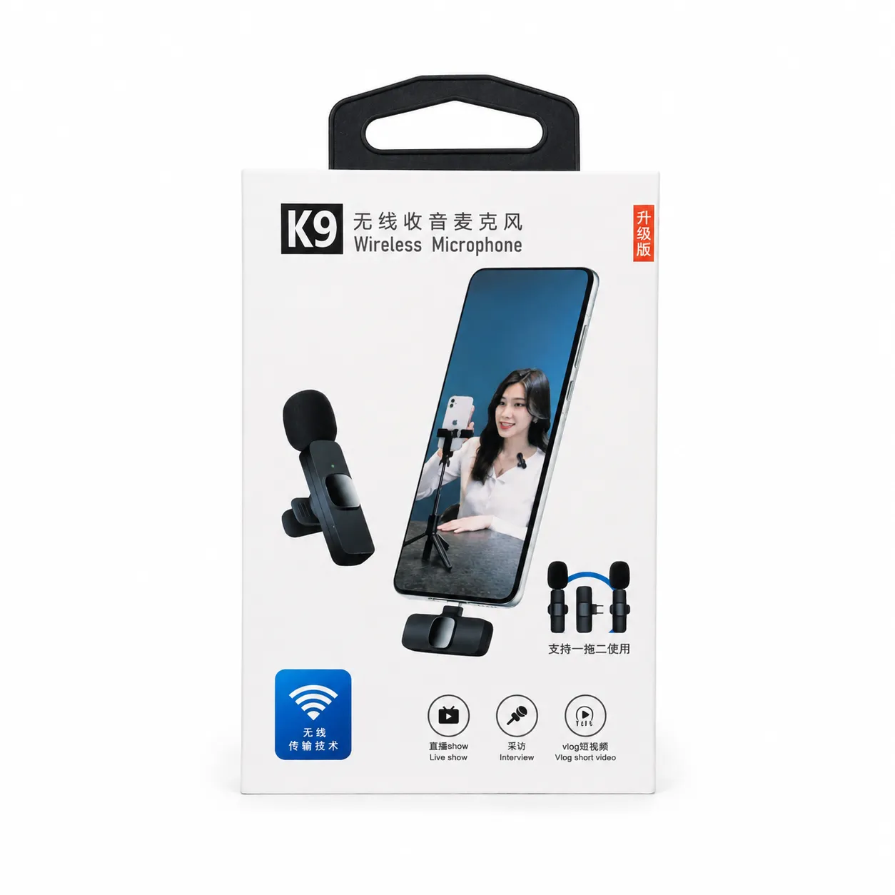Wireless K9 Microphone Portable Audio Video Recording Mic Mobile C type