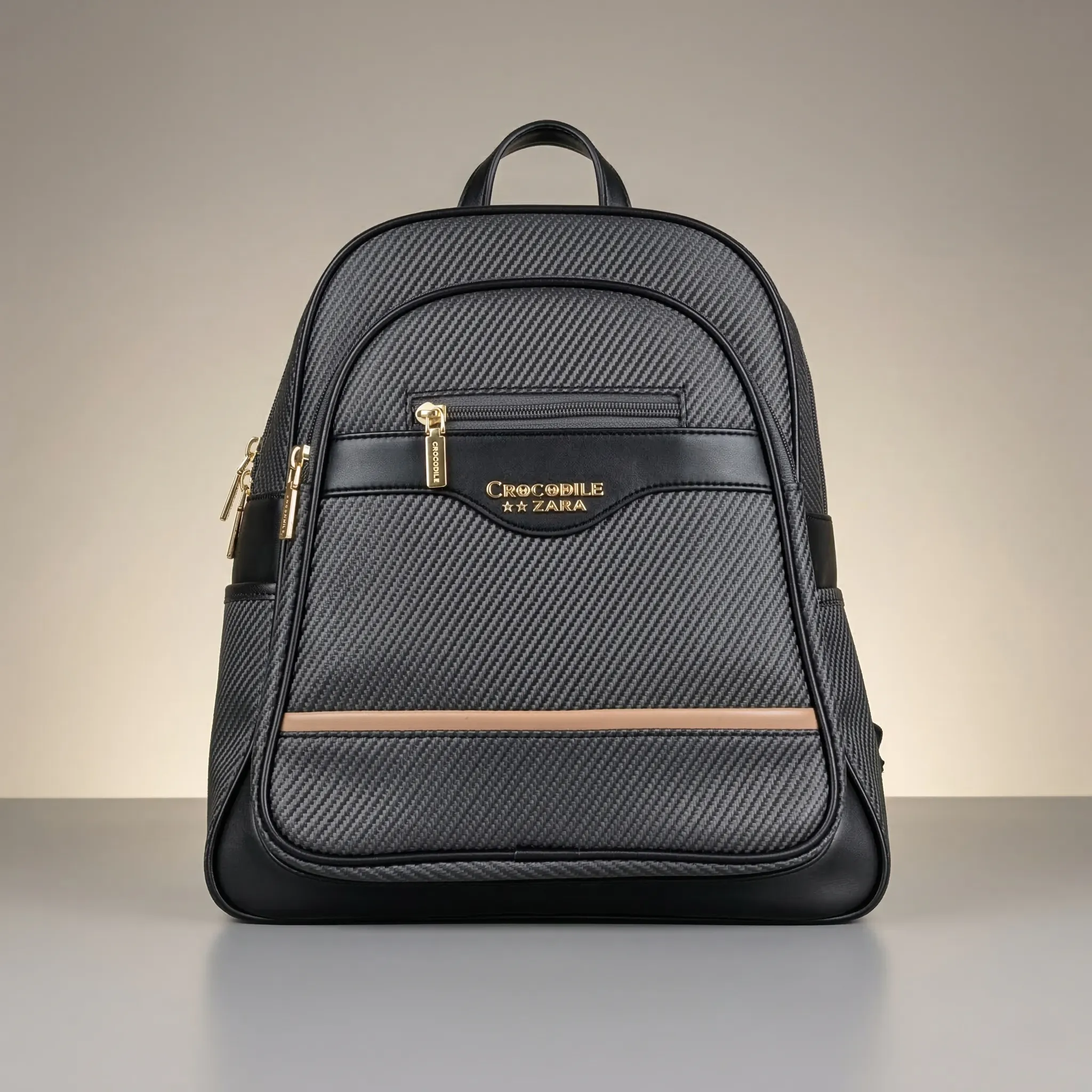Premium Textured Synthetic Leather Backpack