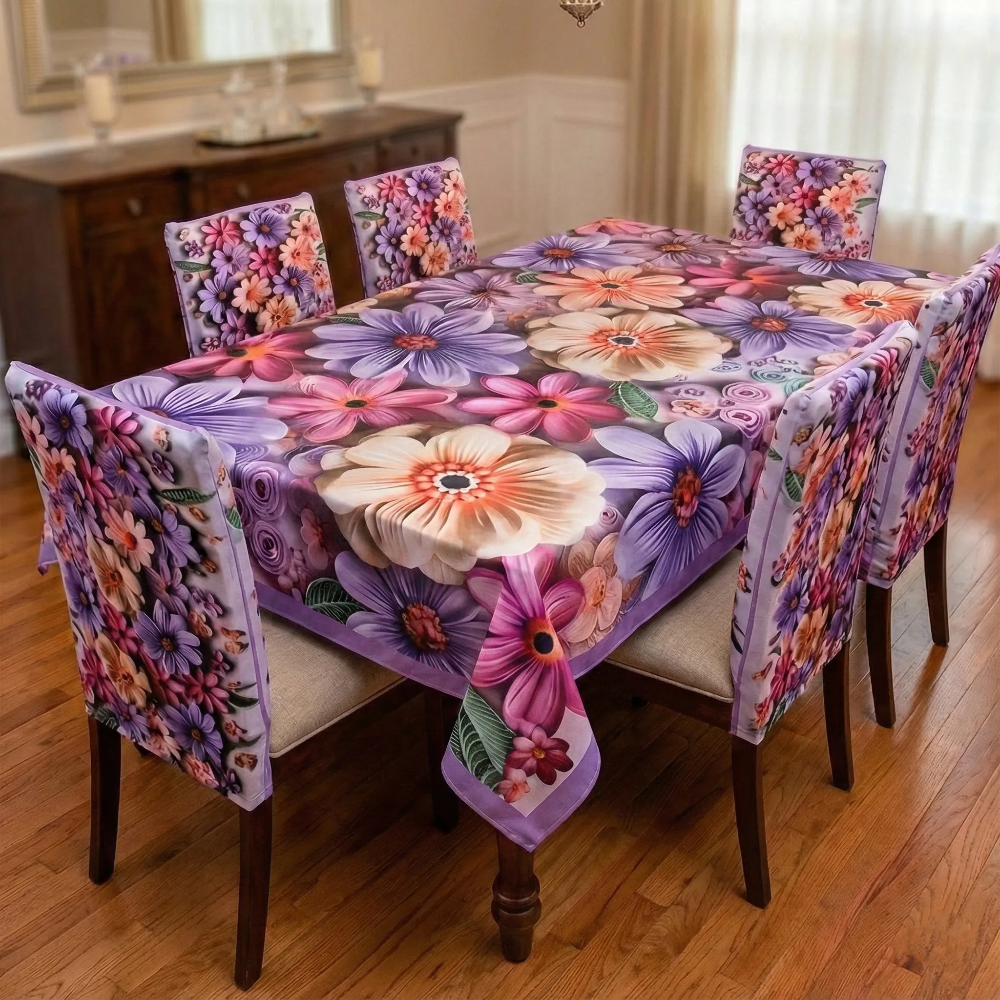 China Premium 3D Print Table Cloth Set