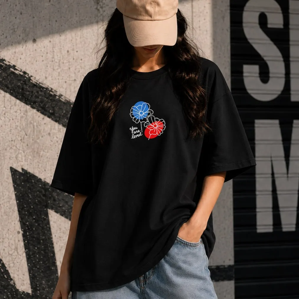 Premium Drop Shoulder T-Shirt for Women |Trendy Print Oversized Tee | Summer Friendly