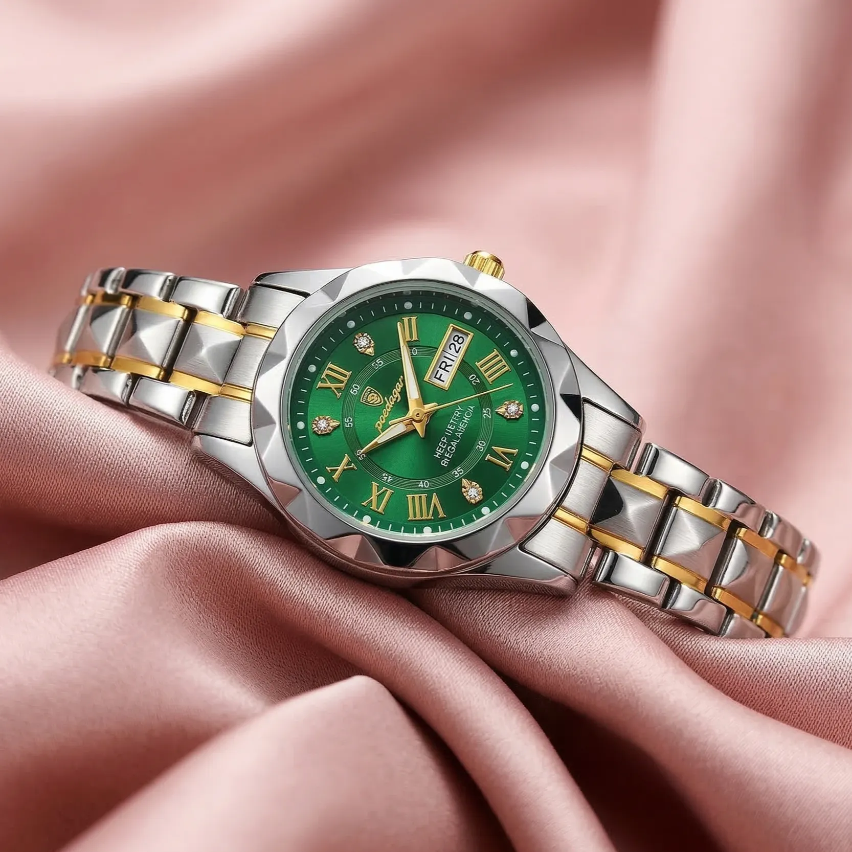Poedagar Luxury Ladies Watch (Water Resistant)