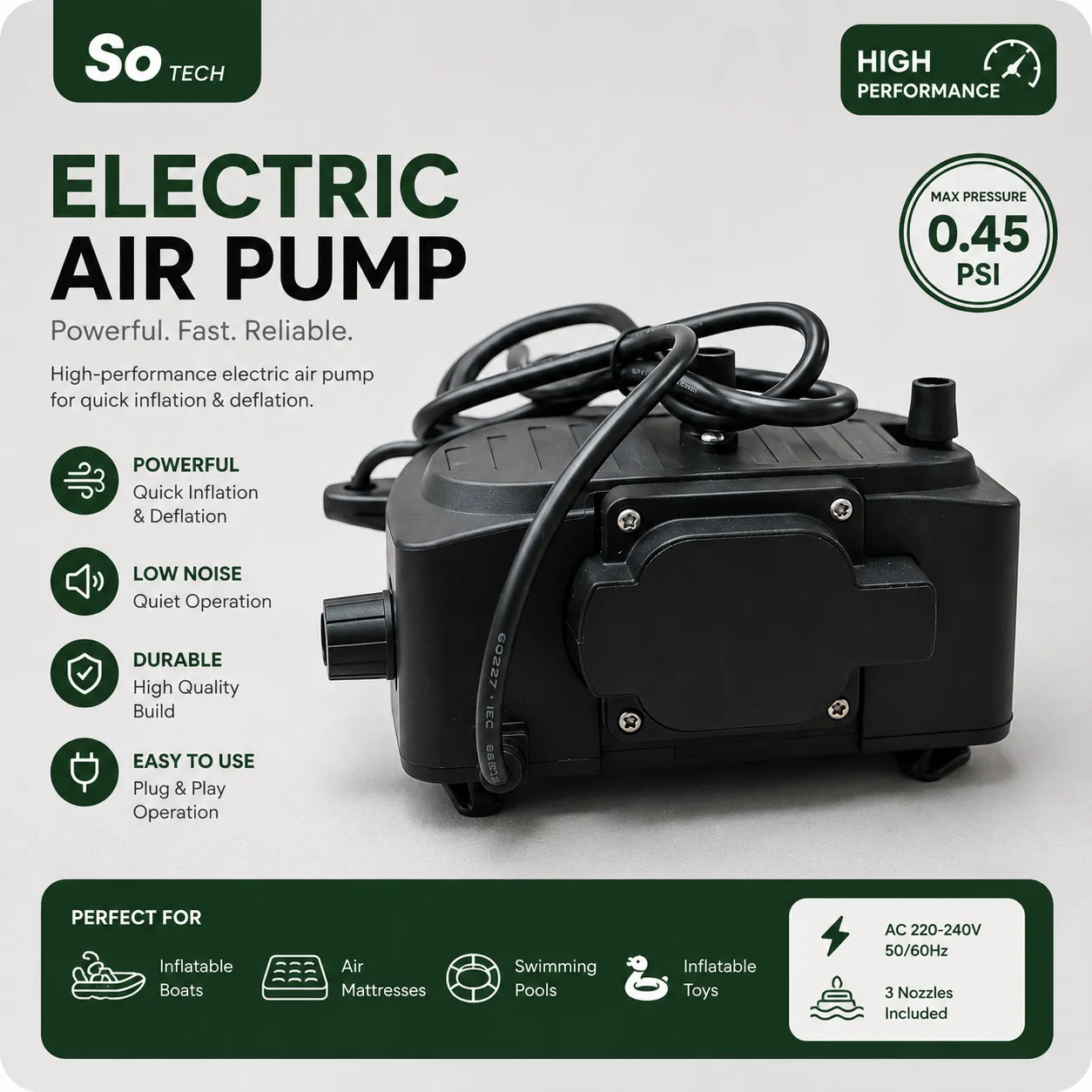 Super Speed TX-6000G++++ High Pressure Gas & Air Pump | Adjustable Mini Compressor