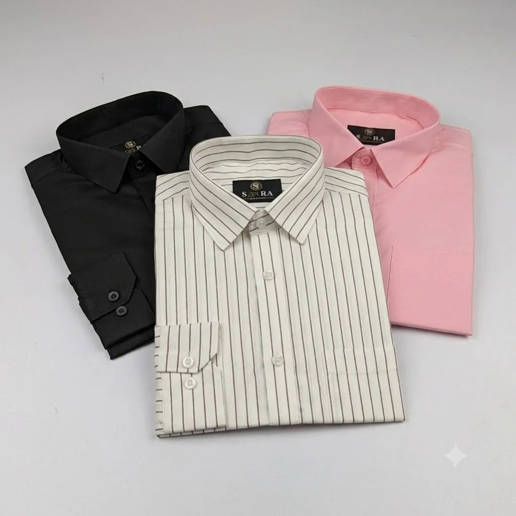 Premium Formal Shirt 3 Pcs Combo